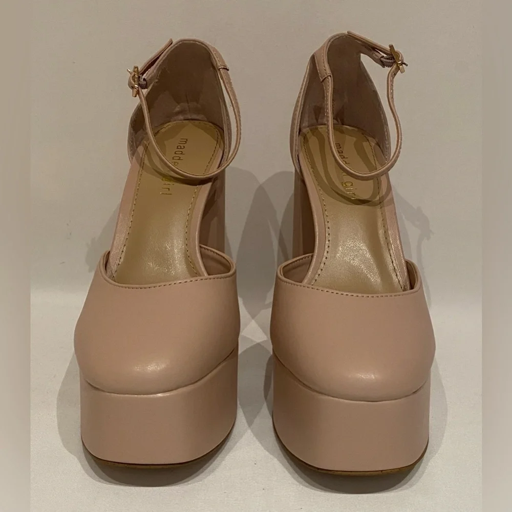 NEW Madden Girl Women’s Dion Platform Pumps Blush Pink Size 8.5M